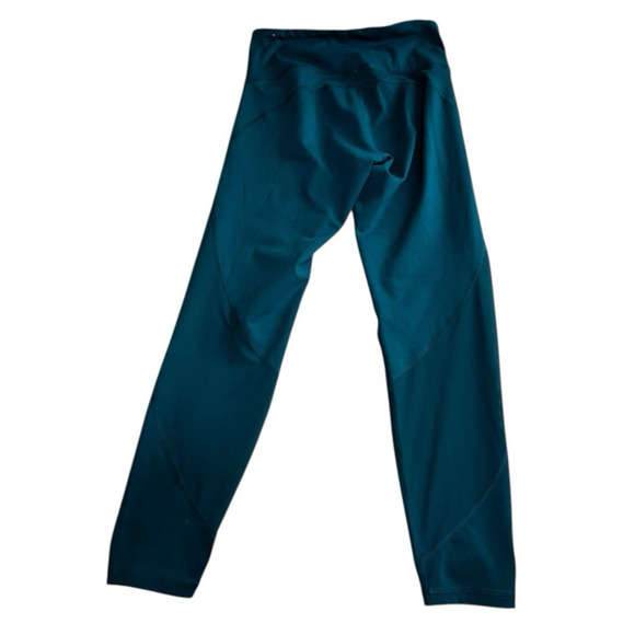 Old Navy Dark Green Athletic Elevate Go-Dry Leggings Sz M Mesh Sides 25" Inseam - Picture 4 of 5
